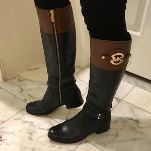 Michael Kors tall leather riding boots